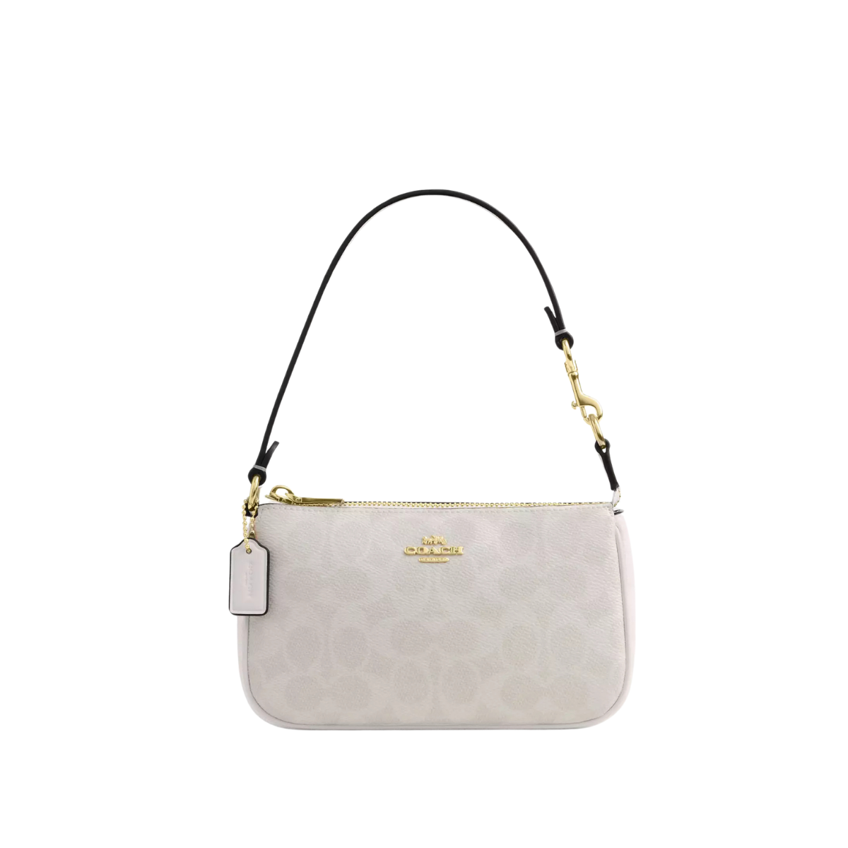 Coach Nolita 19 In Signature Canvas Gold White Chalk