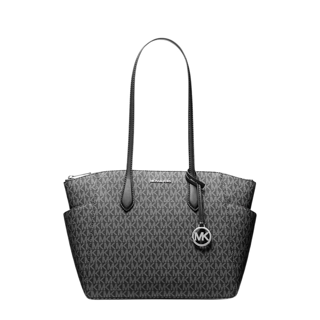 Michael Kors Marilyn Medium Signature Logo Tote Bag Black