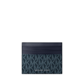 Michael Kors Cooper Signature Logo Card Case Admrl Plblue