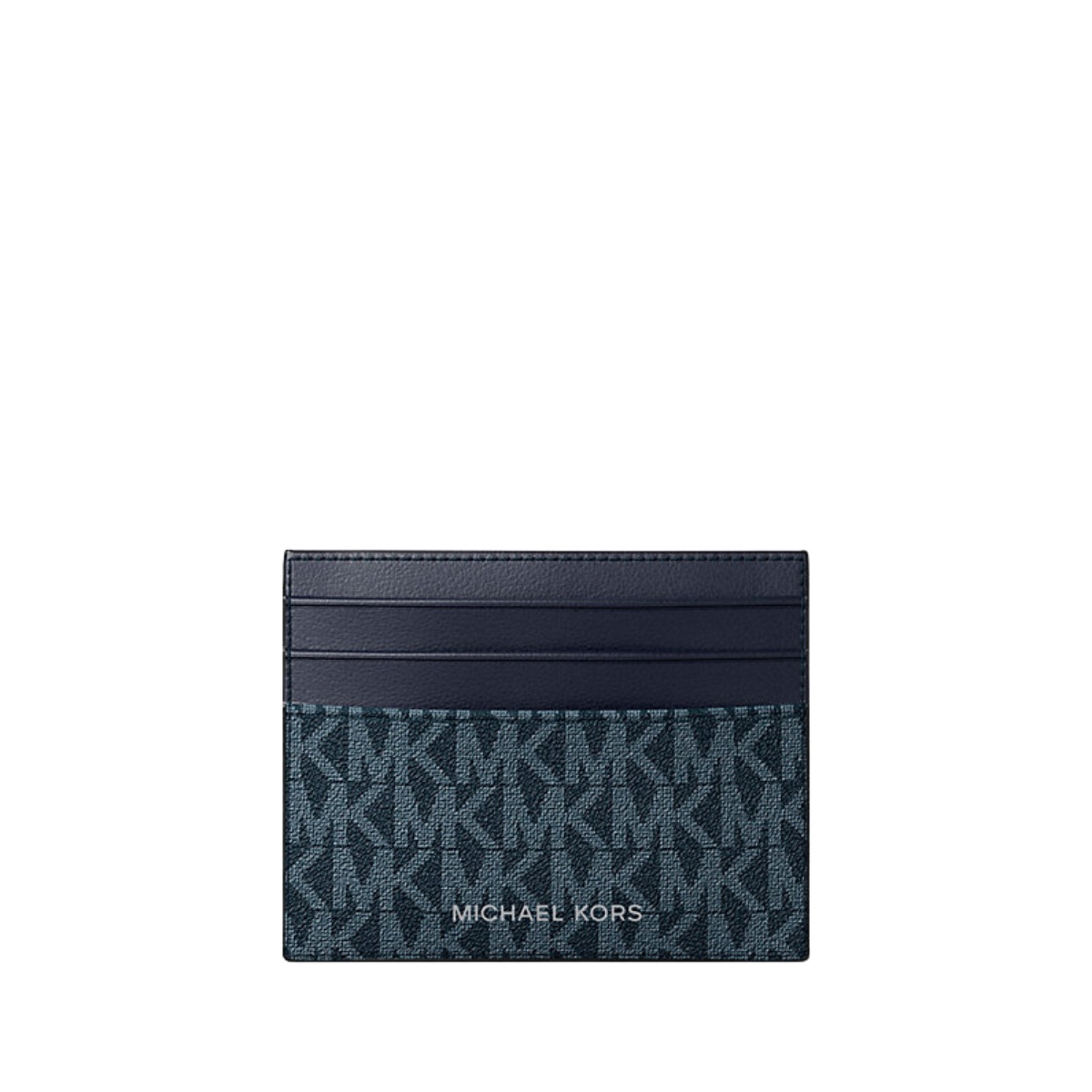 Michael Kors Cooper Signature Logo Card Case Admrl Plblue