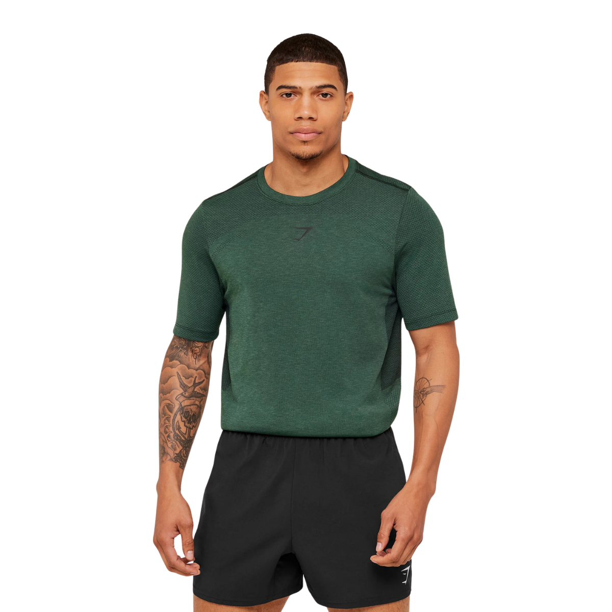 Gymshark Lightweight Seamless T-Shirt GS Victory Green Marl