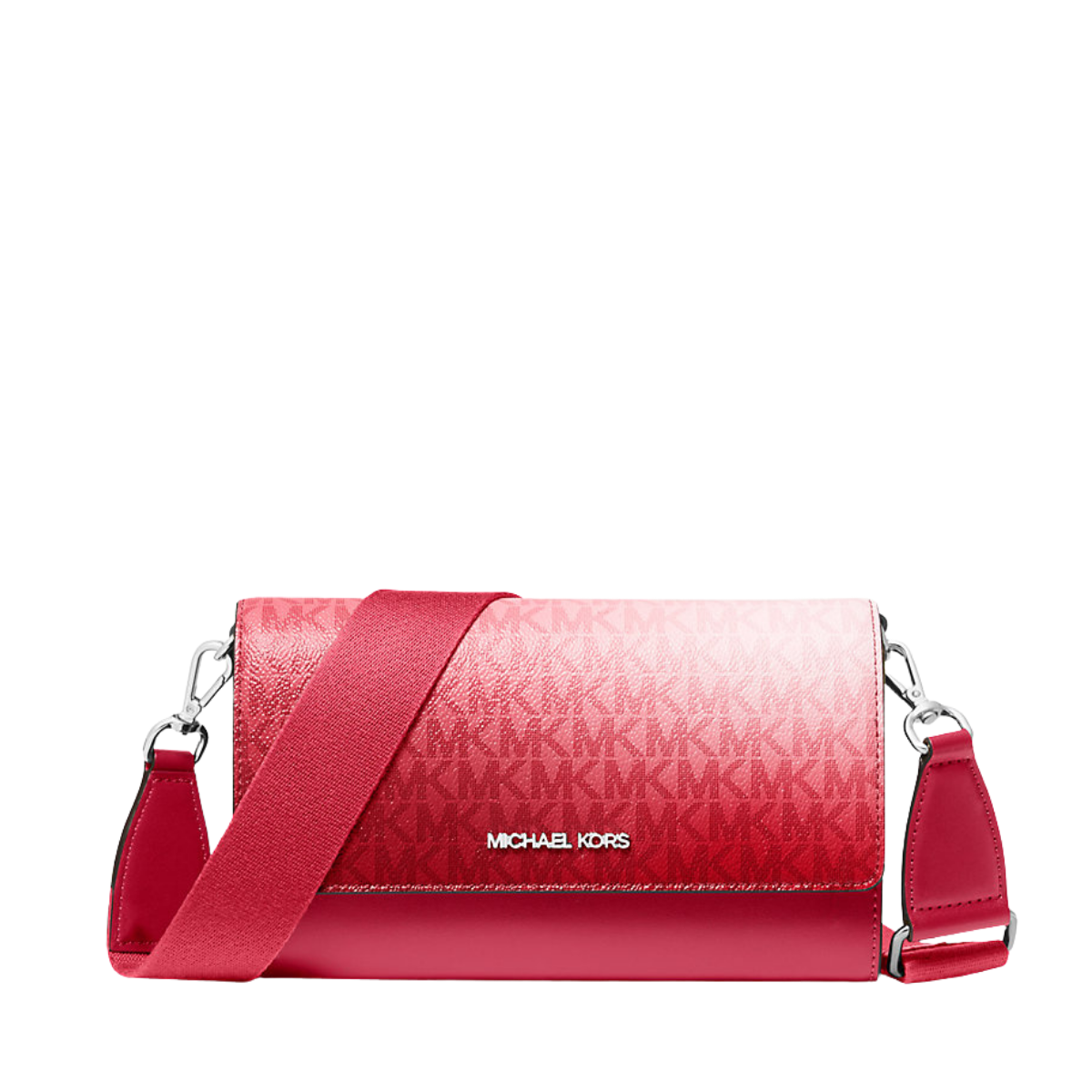 Michael Kors Jet Set Large Ombré Signature Logo Crossbody Bag Hibiscus Multi