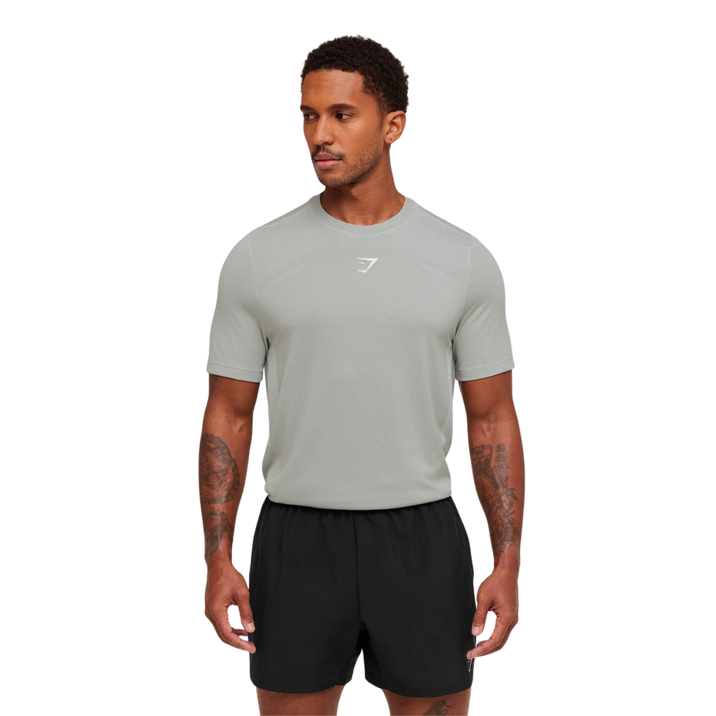 Gymshark Lightweight Seamless T-Shirt Denim Grey Light Grey