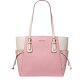 Michael Kors Voyager Large Color-Block Signature Logo Tote Bag Pwd Blsh Mlt