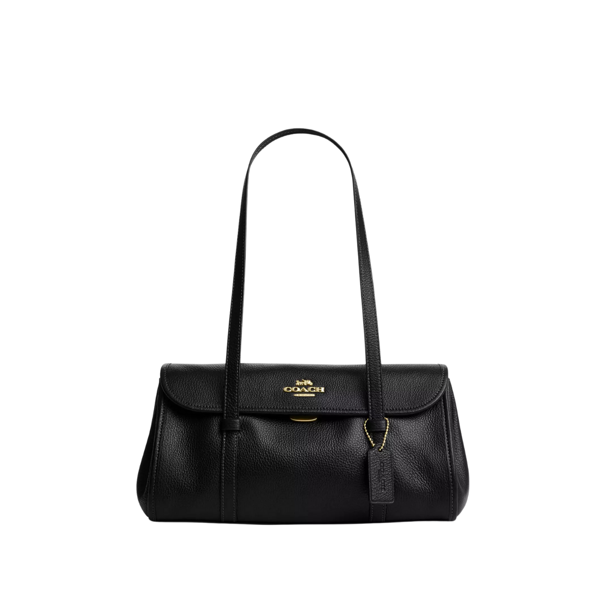 Coach Bridget Flap Shoulder Bag Gold Black