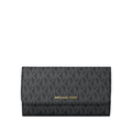 Michael Kors Jet Set Large Logo Trifold Wallet Black
