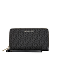 Michael Kors Jet Set Large Signature Logo Smartphone Wallet Black