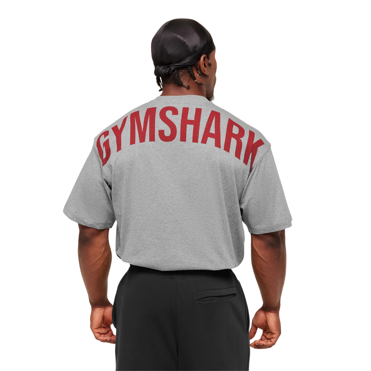 Gymshark Power T-Shirt Charcoal Core Marl Sets Red