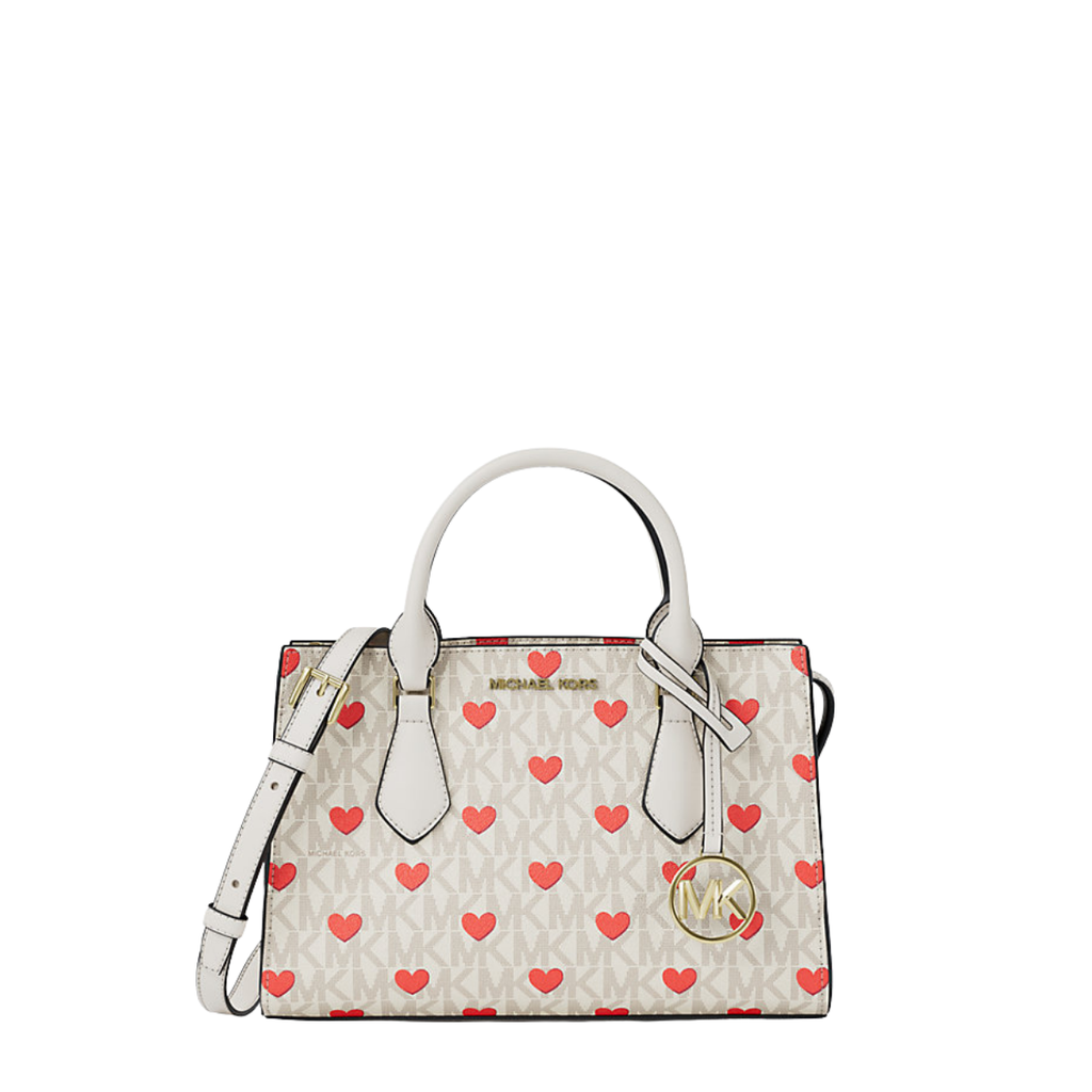 Michael Kors Sheila Small Embellished Signature Logo Satchel Powder Lt Crm Multi