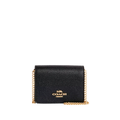 Coach Mini Wallet On A Chain Gold Black