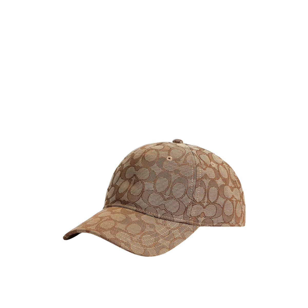 Coach Signature Jacquard Baseball Hat Tan