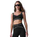 Alo Yoga Women's Airbrush Heart Throb Bra Black White