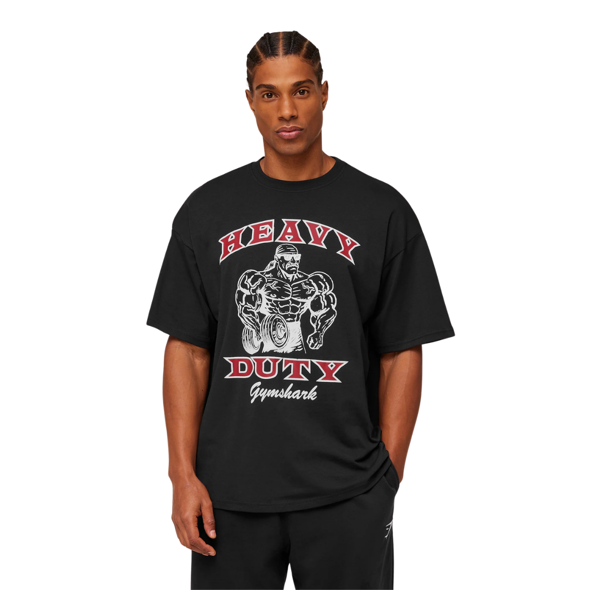 Gymshark Heavy Duty Bro Graphic T-Shirt GS Black