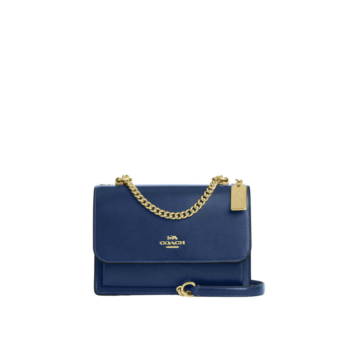 Coach Klare Crossbody Bag Calf Leather Gold Deep Blue