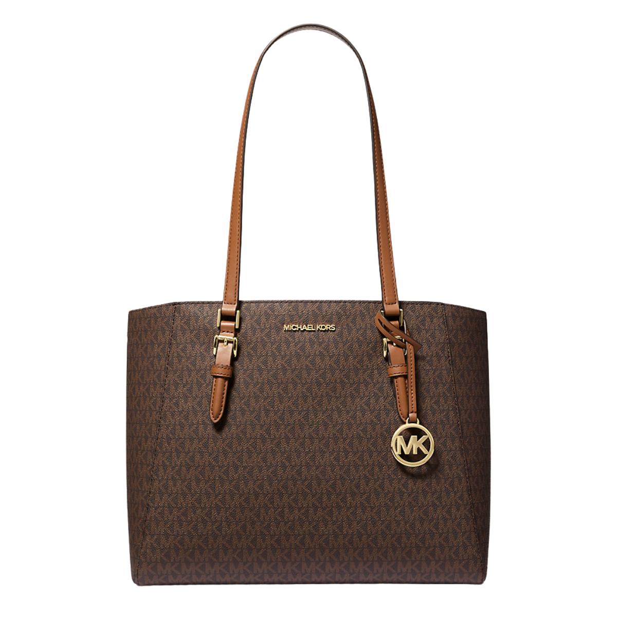 Michael Kors Charlotte Large 3-in-1 Signature Logo Tote Bag Brown