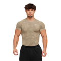 Gymshark Geo Seamless T-Shirt Cement Brown Soul Brown