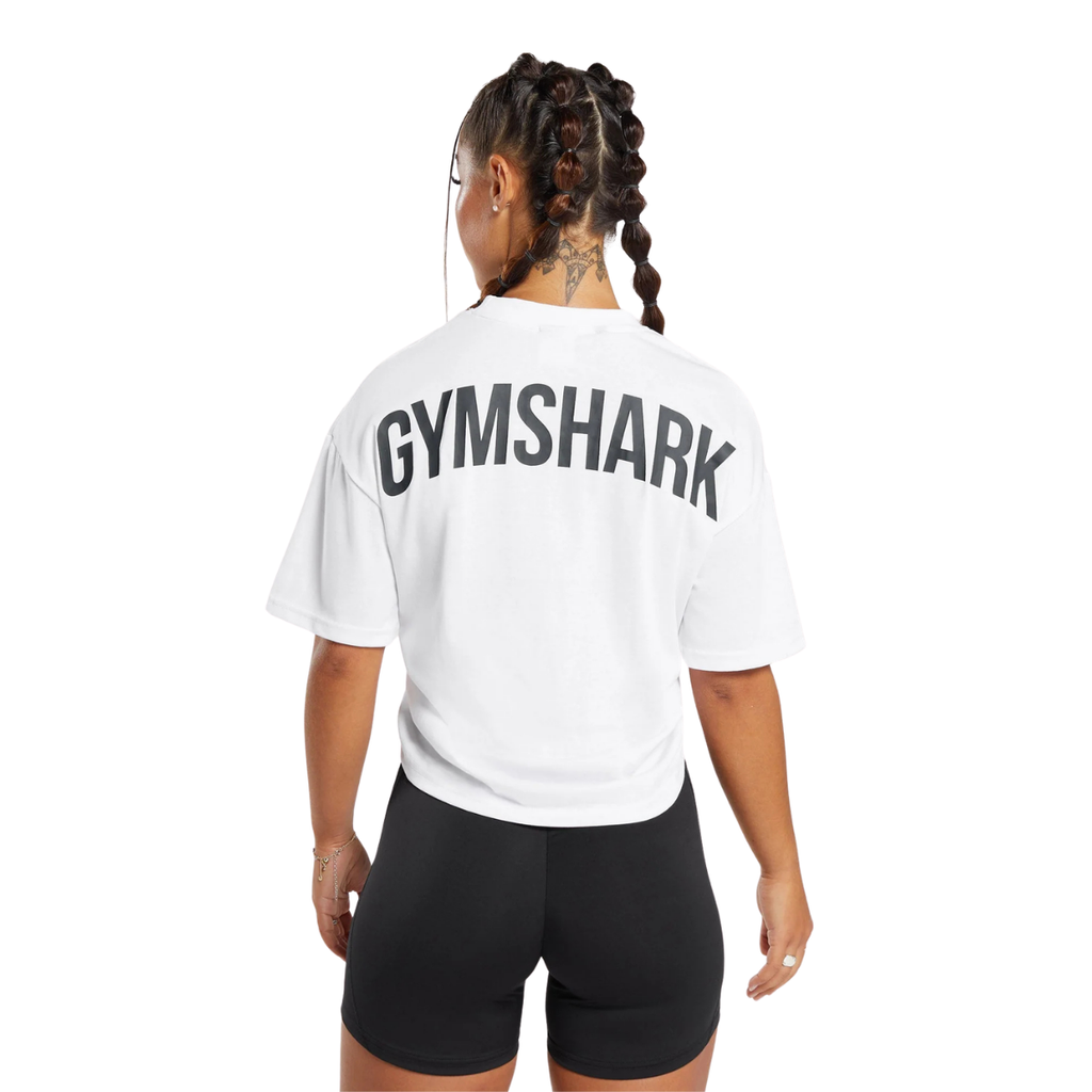 Women's Gymshark Power Oversized T-Shirt White