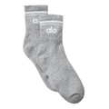Alo Yoga Unisex Half-Crew Throwback Sock Athletic Heather Grey White