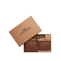 Coach Boxed 3-In-1 Wallet Gift Set Dark Saddle