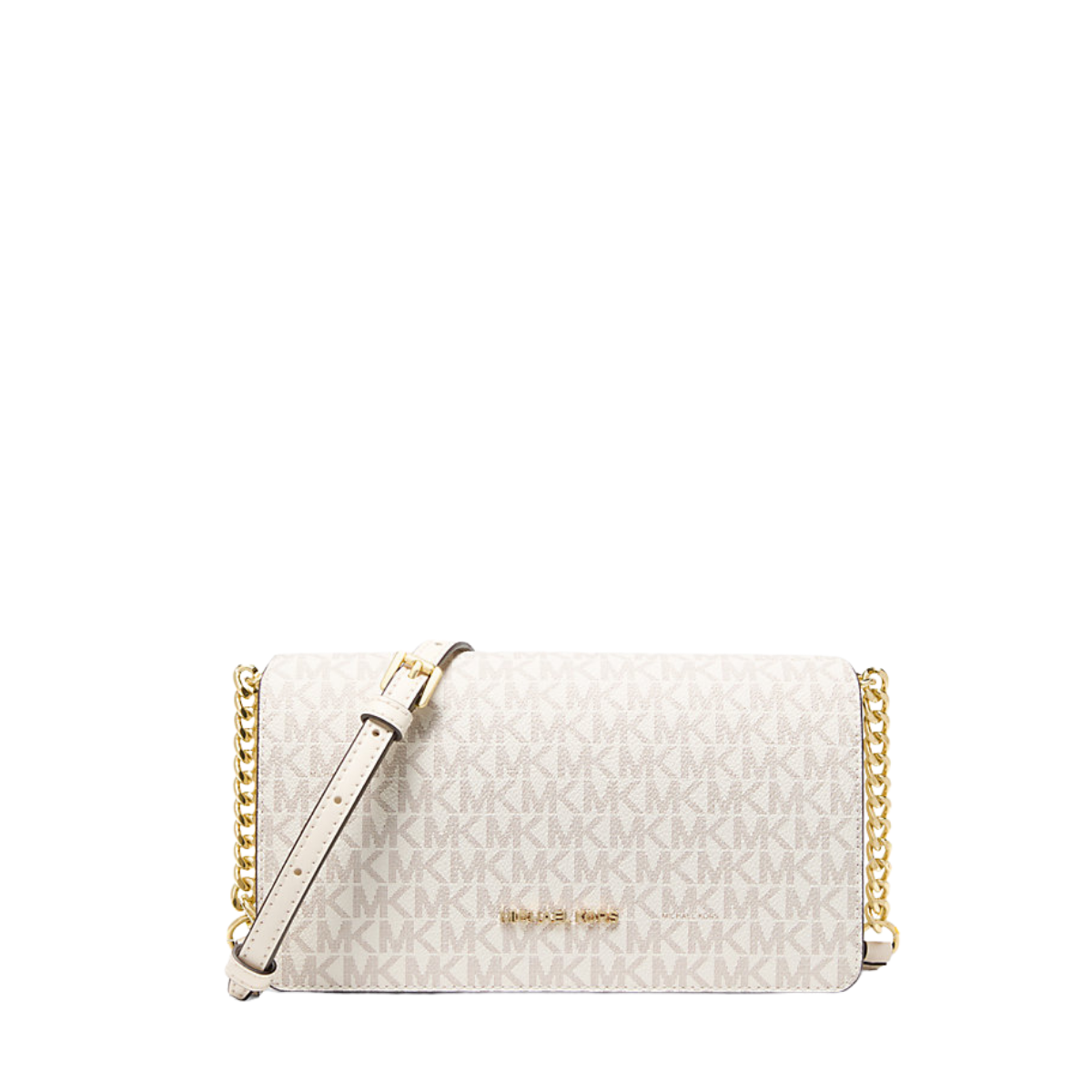 Michael Kors Jet Set Medium Signature Logo Crossbody Bag Lt Crm Multi