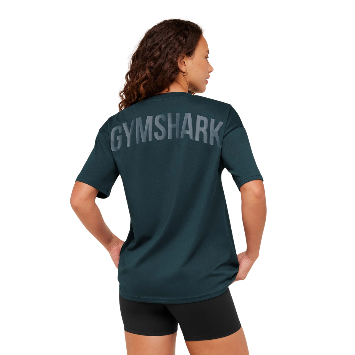 Women's Gymshark Power Oversized T-Shirt Deep Petrol Blue