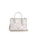 Coach Maggie Small Tote Bag In Signature Canvas Silver White Chalk