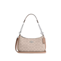 Coach Teri Shoulder Bag In Signature Canvas Silver Sand Taupe
