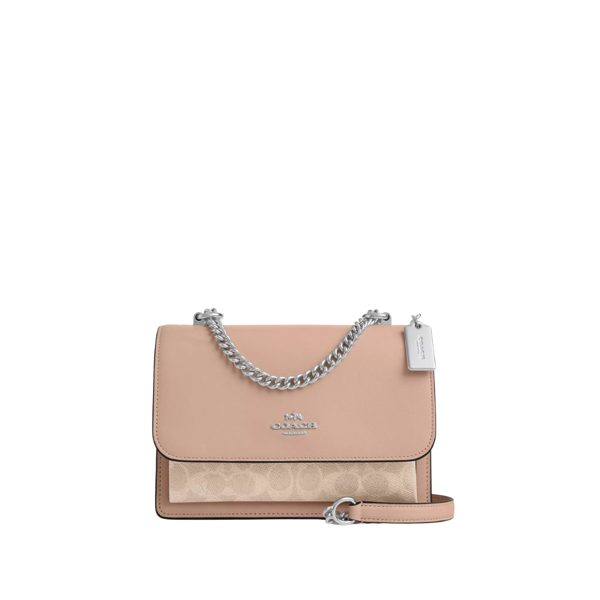 Coach Klare Crossbody Bag Signature Canvas Silver Sand Taupe