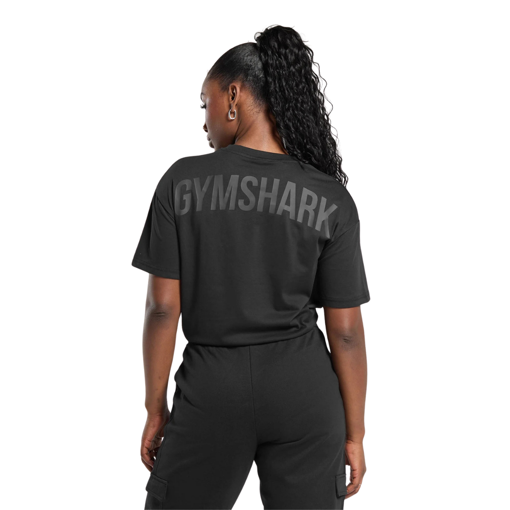 Women's Gymshark Power Oversized T-Shirt Black