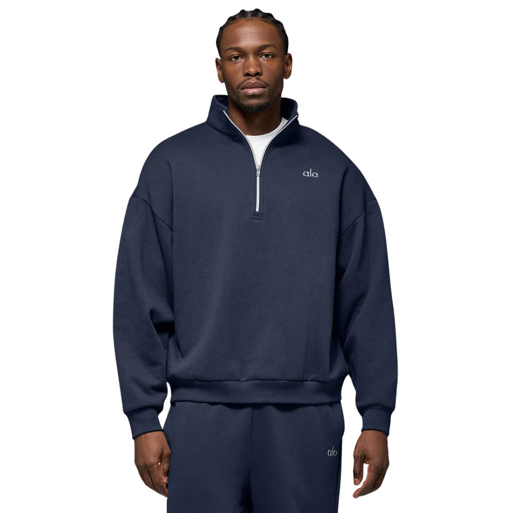 Alo Yoga Accolade 1/4 Zip Pullover Navy