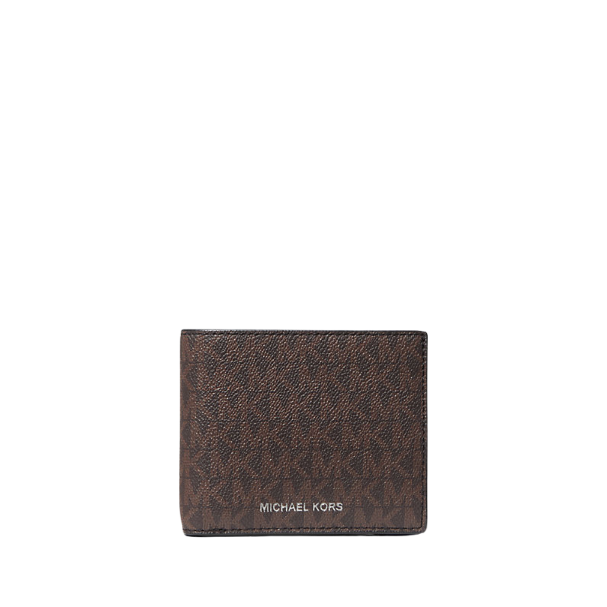 Michael Kors Cooper Logo Billfold Wallet With Passcase Brown Black