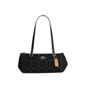 Coach Asher Shoulder Bag In Signature Denim Silver Black