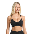 Women's Gymshark Ruched Strappy Sports Bra Black