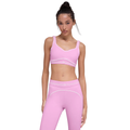 Alo Yoga Women's Airbrush Heart Throb Bra Candy Heart Pink White