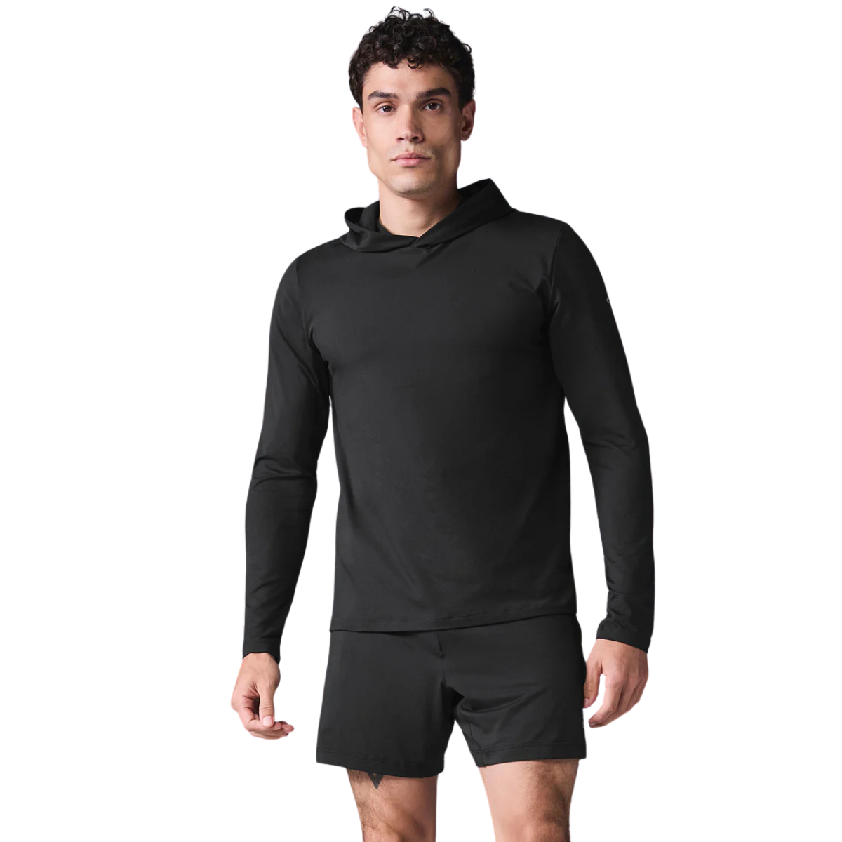 Alo Yoga Conquer Reform Long Sleeve With Hood Black