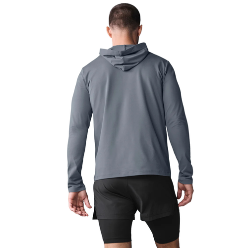 Alo Yoga Conquer Reform Long Sleeve With Hood Steel Grey