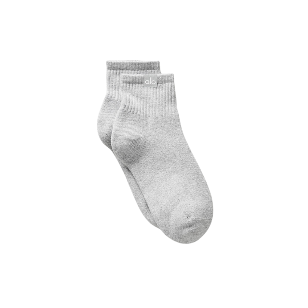Alo Yoga Quarter Crew Street Athletic Heather Grey