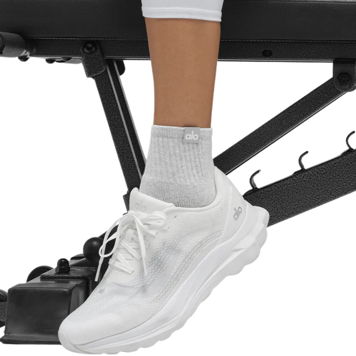 Alo Yoga Quarter Crew Street Athletic Heather Grey