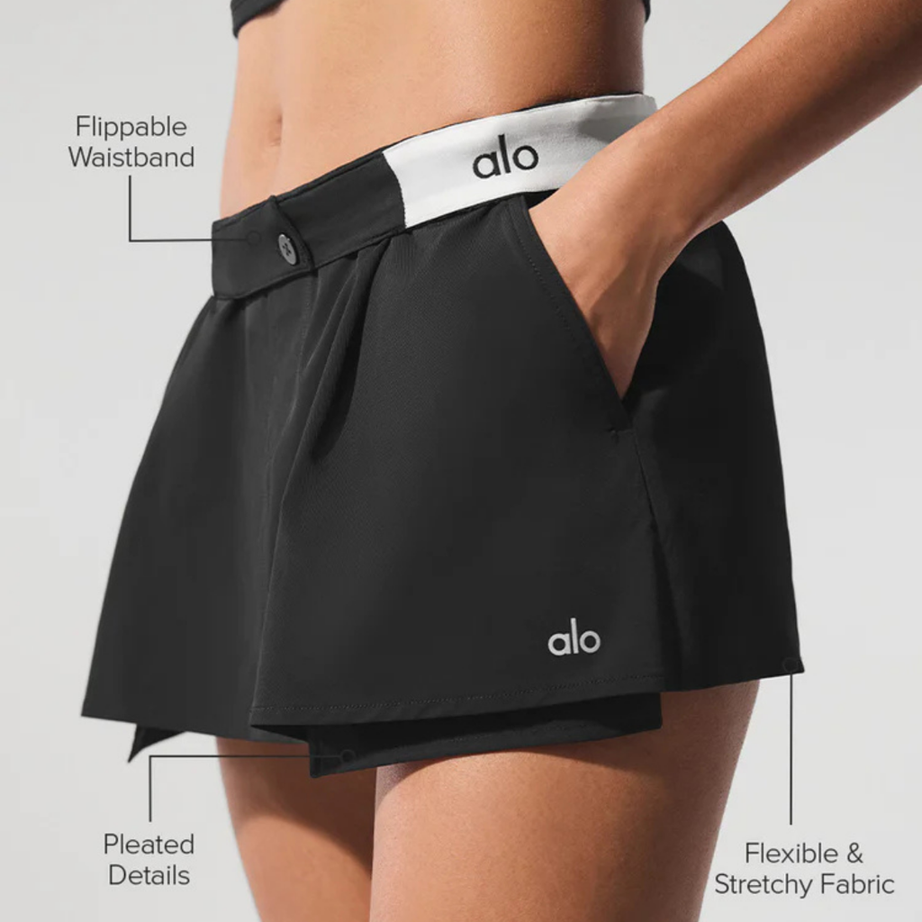 Alo Yoga Flip It Mini Skort Black
