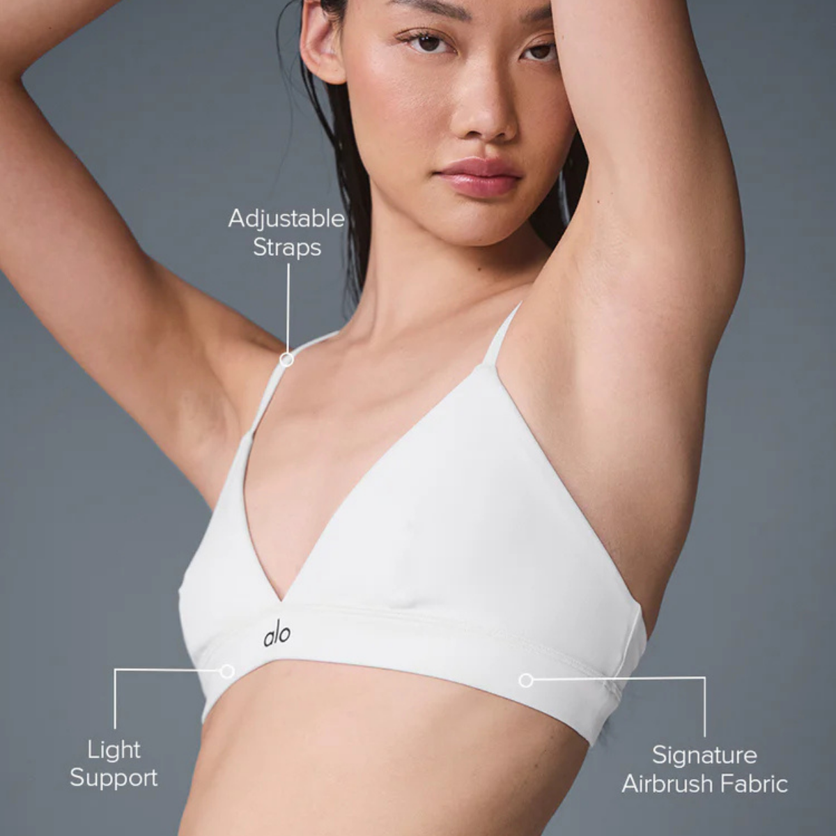 Alo Yoga Women's Splendor Bra White Black