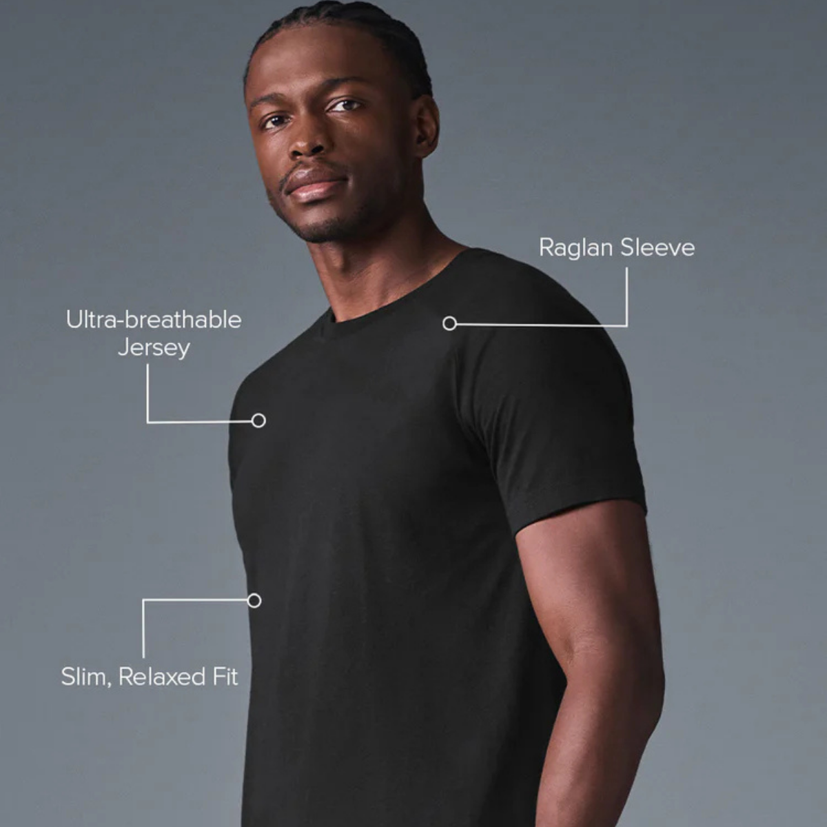 Alo Yoga Triumph Raglan Tee Black