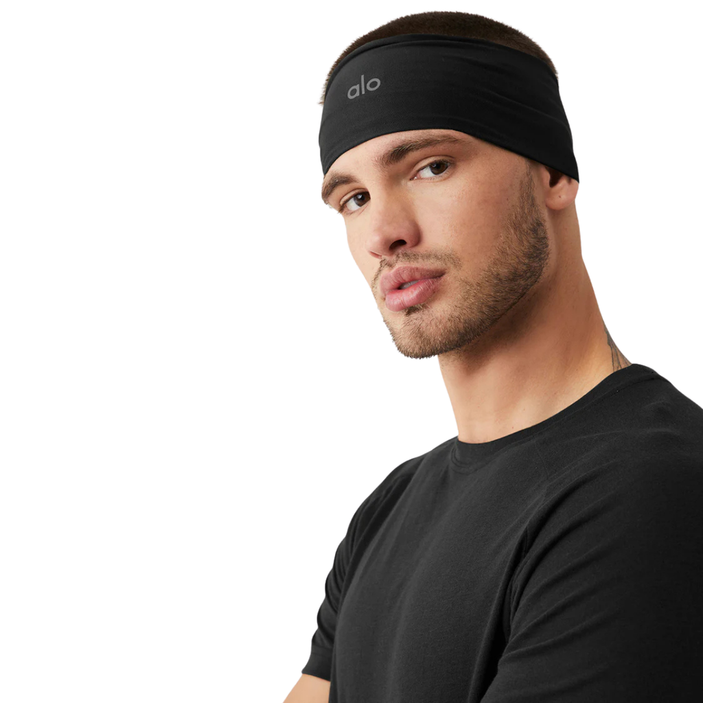 Alo Yoga Performance Conquer Headband Black