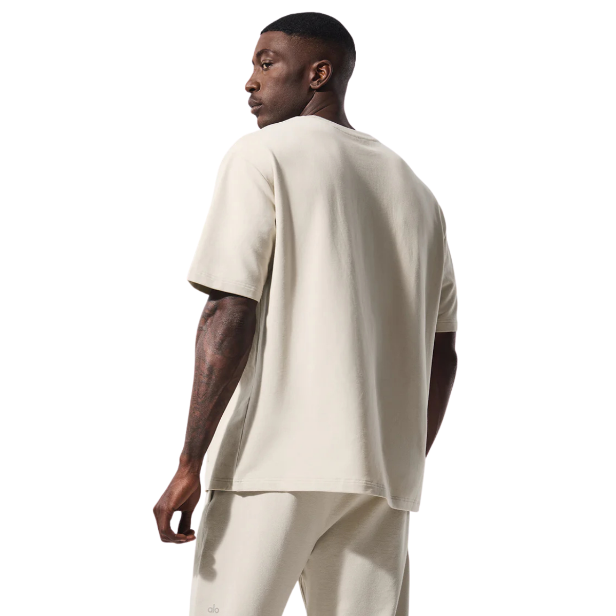 Alo Yoga Double Take Short Sleeve Bone