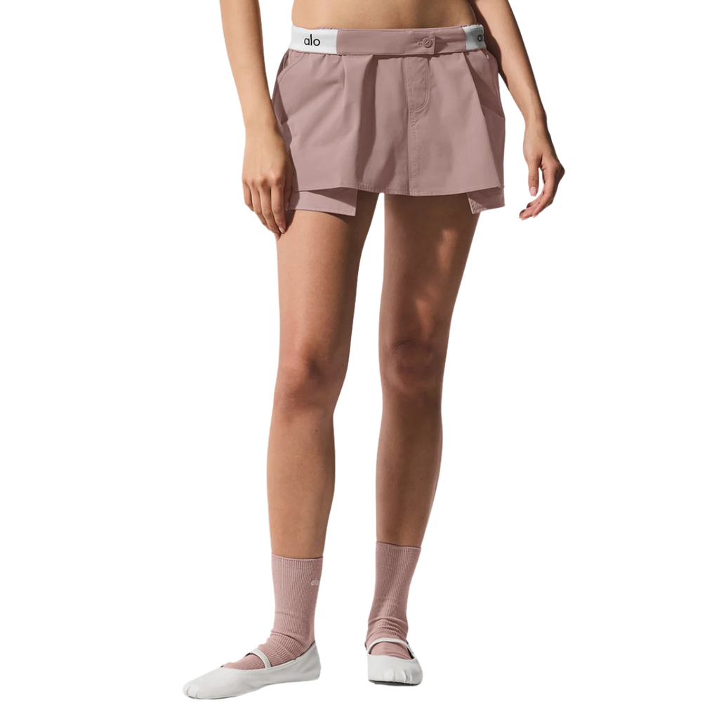 Alo Yoga Flip It Mini Skort Taupe
