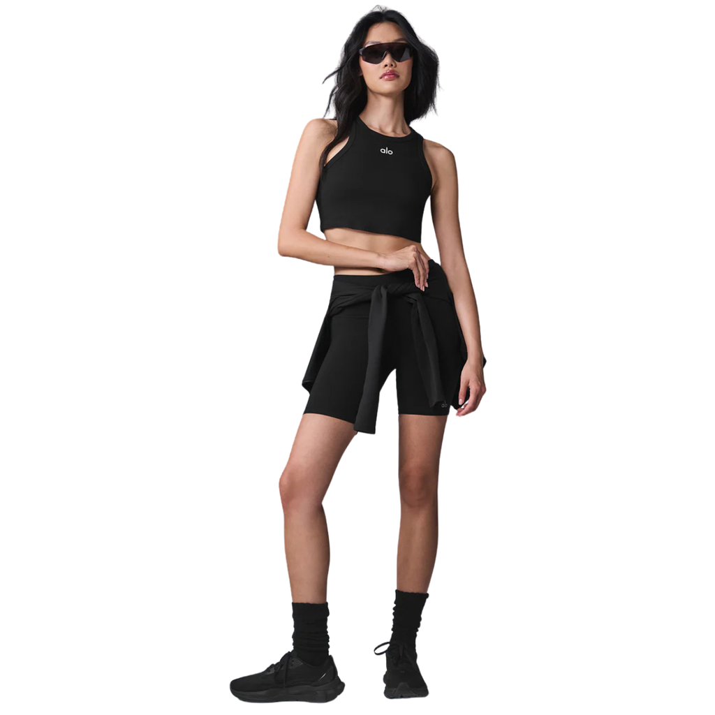 Alo Yoga Women's Aspire Tank Black White