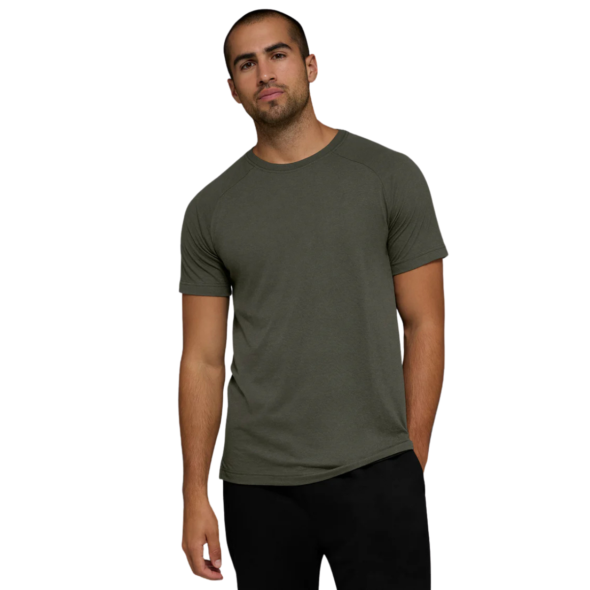 Alo Yoga Triumph Raglan Tee Stealth Green
