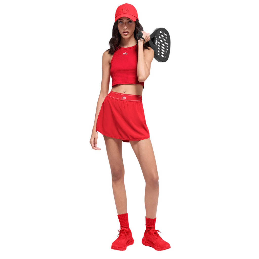 Alo Yoga Women's Match Point Tennis Skirt Bright Red