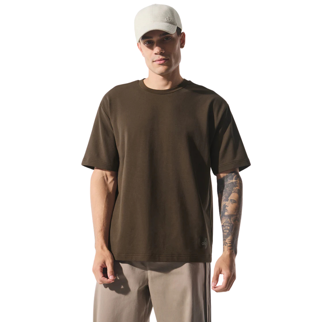 Alo Yoga Double Take Short Sleeve Espresso