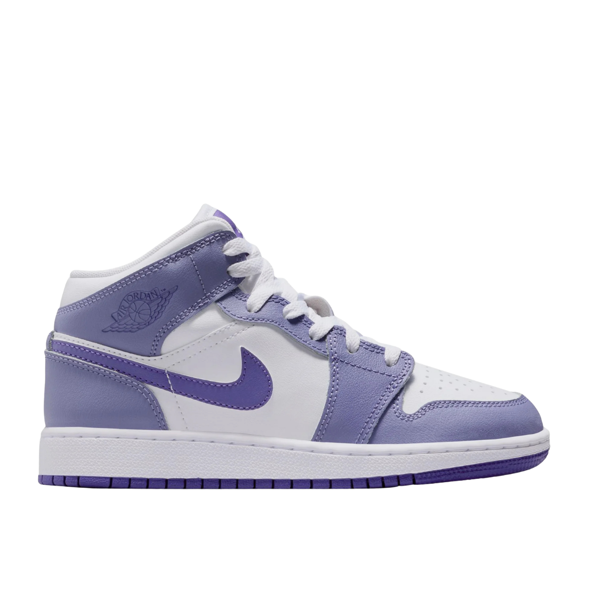 Jordan 1 Mid Dusty Amethyst White Court Purple GS