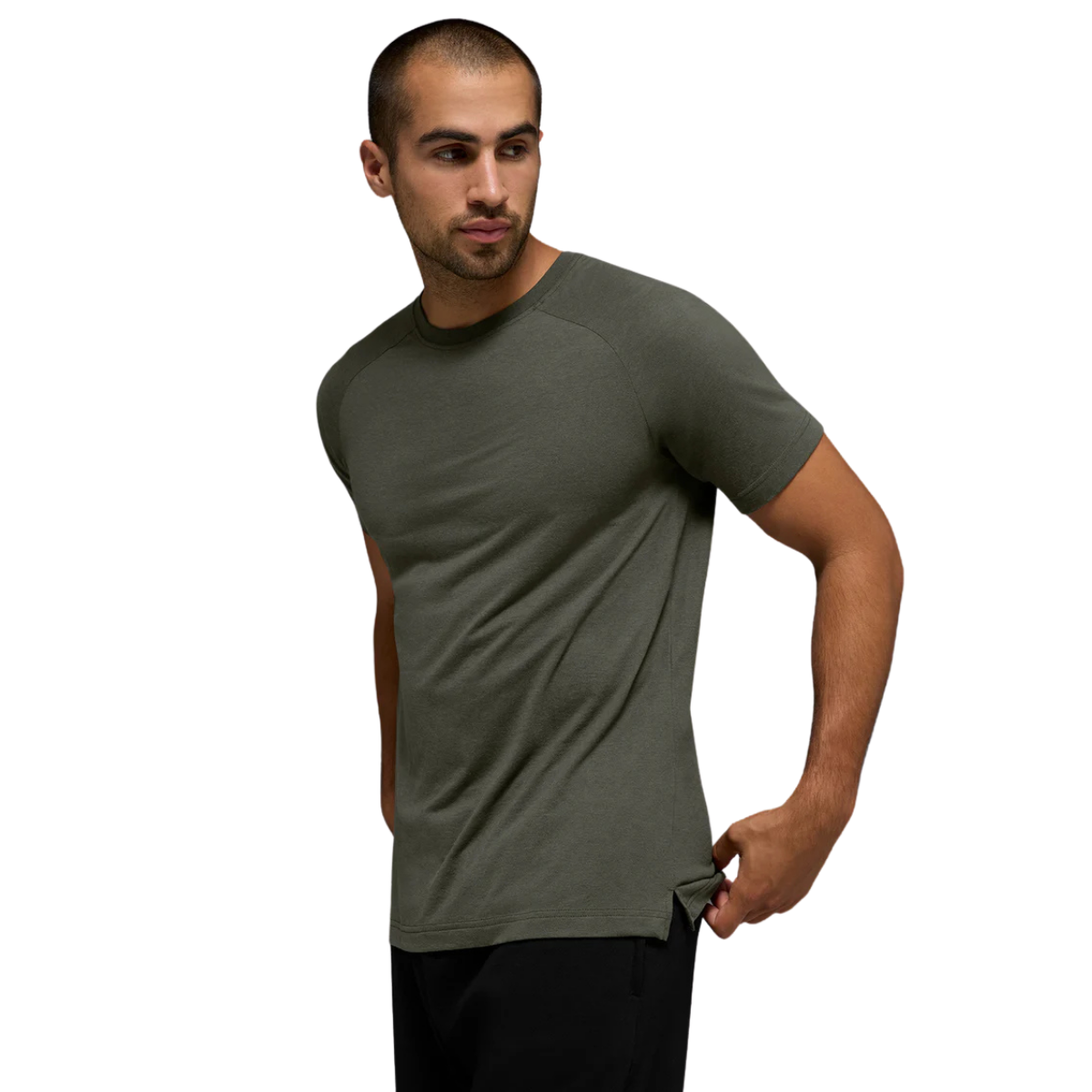 Alo Yoga Triumph Raglan Tee Stealth Green